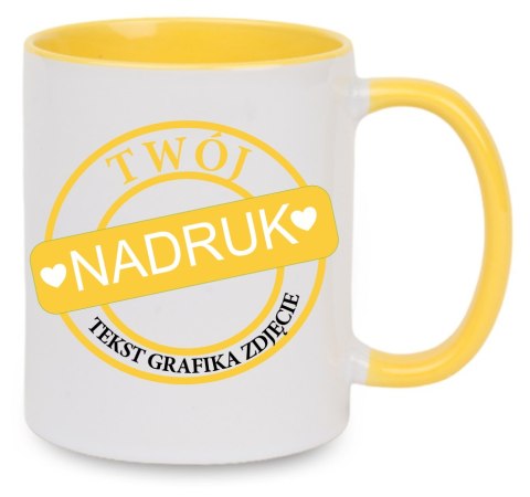 Kubek z nadrukiem zdjęcie grafika tekst logo prezent reklama Twój PROJEKT