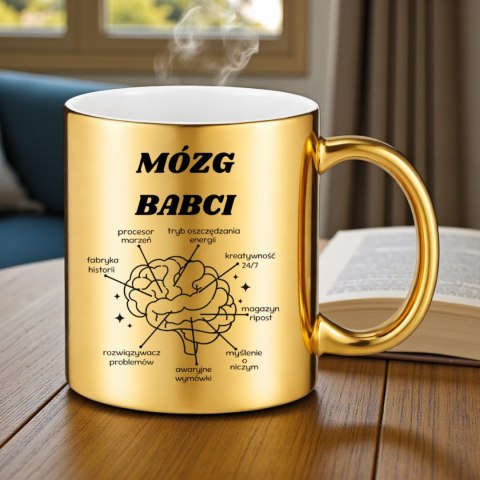 Kubek złoty Twój nadruk Tekst Grafika Logo Gadżet Prezent Reklama