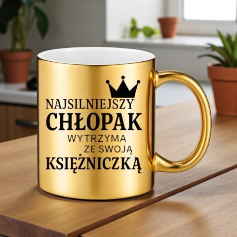 Kubek złoty Twój nadruk Tekst Grafika Logo Gadżet Prezent Reklama