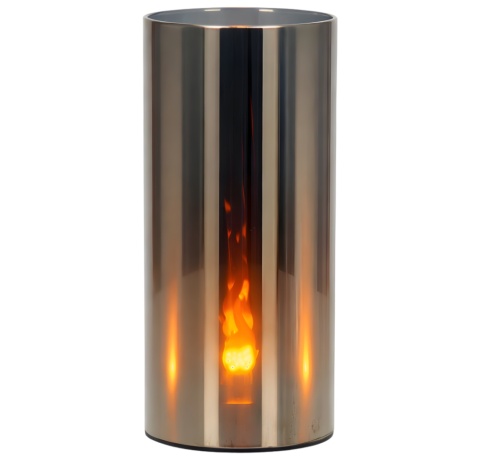 Lampion znicz lustrzany 3D świeca LED ciepłe światło tuba 15x7 cm