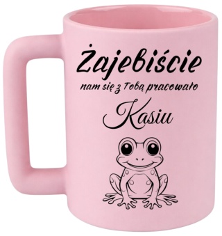 Kubek 400ml DUŻY Prezent dla Koleżanki na pożegnanie z pracy z imieniem