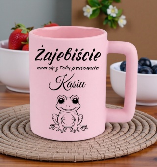 Kubek 400ml DUŻY Prezent dla Koleżanki na pożegnanie z pracy z imieniem