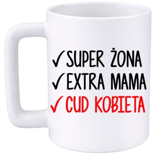 Kubek 400ml DUŻY z nadrukiem Prezent Dzień Kobiet dla Żony Mamy Kobiety
