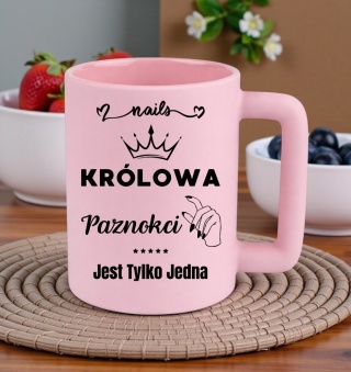 Kubek 400ml DUŻY z nadrukiem Prezent Królowa PAZNOKCI Dzień Kobiet urodziny