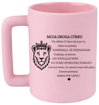 Kubek 400ml DUŻY z nadrukiem Prezent dla CÓRKI Dzień Kobiet urodziny