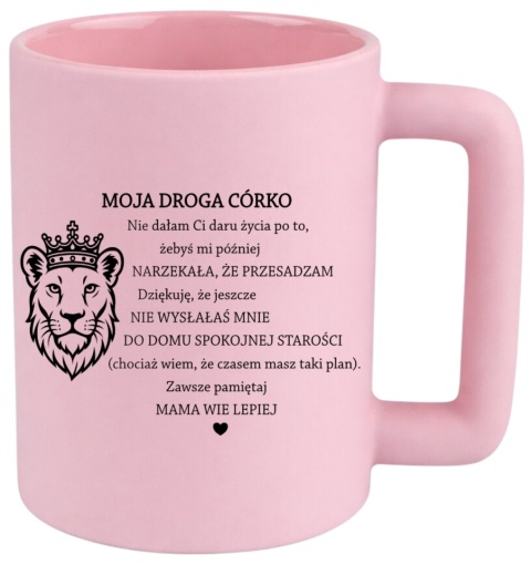 Kubek 400ml DUŻY z nadrukiem Prezent dla CÓRKI Dzień Kobiet urodziny