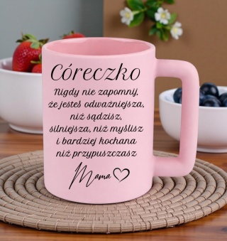 Kubek 400ml DUŻY z nadrukiem Prezent dla CÓRKI Dzień Kobiet urodziny