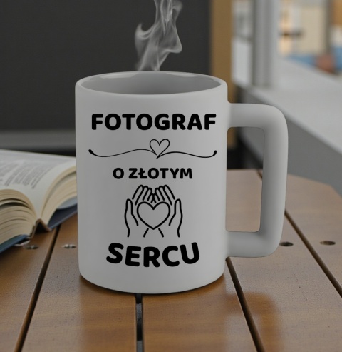Kubek 400ml DUŻY z nadrukiem Prezent dla FOTOGRAFA Dzień Mężczyzny Urodziny