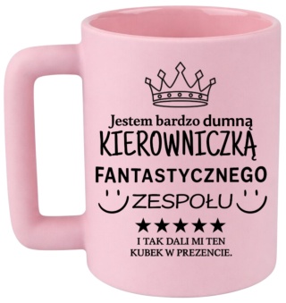 Kubek 400ml DUŻY z nadrukiem Prezent dla KIEROWNICZKI Dzień Kobiet urodziny