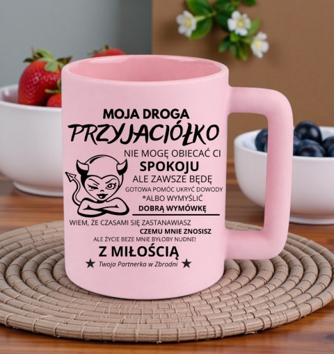 Kubek 400ml DUŻY z nadrukiem Prezent dla PRZYJACIÓŁKI Dzień Kobiet urodziny