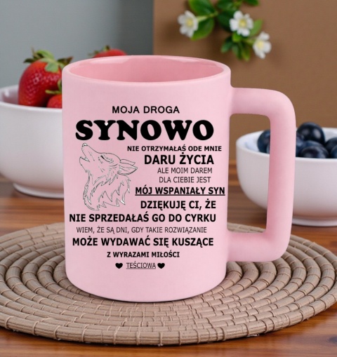 Kubek 400ml DUŻY z nadrukiem Prezent dla SYNOWEJ Dzień Kobiet urodziny