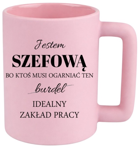 Kubek 400ml DUŻY z nadrukiem Prezent dla SZEFOWEJ Dzień Kobiet urodziny