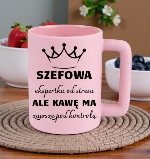 Kubek 400ml DUŻY z nadrukiem Prezent dla SZEFOWEJ Dzień Kobiet urodziny