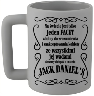 Kubek 400ml DUŻY z nadrukiem dla CHŁOPAKA MĘŻA FACETA Dzień Mężczyzn