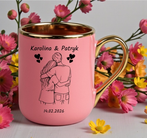 Kubek z prezent Dzień Kobiet Walentynki dla Dziewczyny Żony z imionami