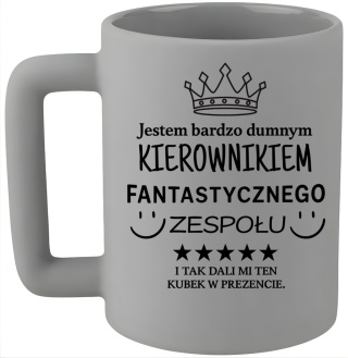 Kubek 400ml DUŻY oryginalny Prezent dla KIEROWNIKA Dzień Mężczyzny Urodziny