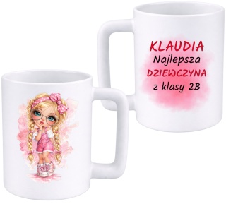 Kubek 400ml DUŻY z nadrukiem Prezent dla DZIEWCZYNY Dzień Kobiet z imieniem
