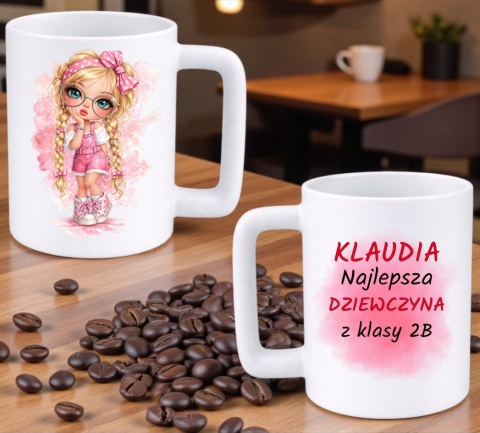 Kubek 400ml DUŻY z nadrukiem Prezent dla DZIEWCZYNY Dzień Kobiet z imieniem