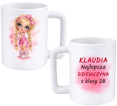 Kubek 400ml DUŻY z nadrukiem Prezent dla DZIEWCZYNY Dzień Kobiet z imieniem
