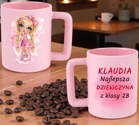 Kubek 400ml DUŻY z nadrukiem Prezent dla DZIEWCZYNY Dzień Kobiet z imieniem