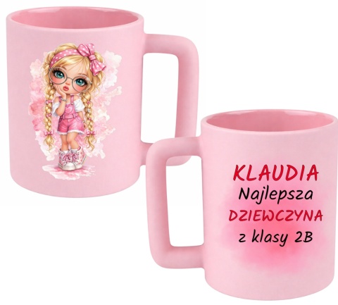 Kubek 400ml DUŻY z nadrukiem Prezent dla DZIEWCZYNY Dzień Kobiet z imieniem
