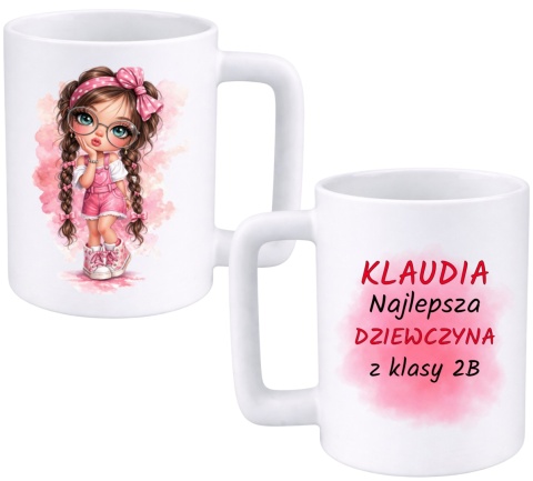 Kubek 400ml DUŻY z nadrukiem Prezent dla DZIEWCZYNY Dzień Kobiet z imieniem