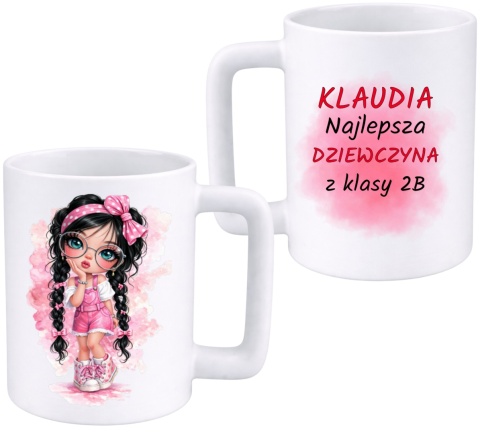 Kubek 400ml DUŻY z nadrukiem Prezent dla DZIEWCZYNY Dzień Kobiet z imieniem