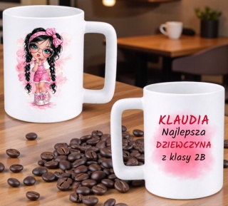 Kubek 400ml DUŻY z nadrukiem Prezent dla DZIEWCZYNY Dzień Kobiet z imieniem