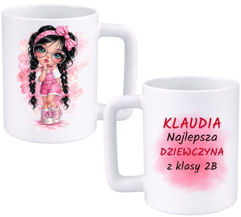 Kubek 400ml DUŻY z nadrukiem Prezent dla DZIEWCZYNY Dzień Kobiet z imieniem