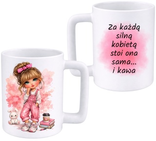 Kubek 400ml DUŻY z nadrukiem prezent Dzień Kobiet urodziny dla Dziewczyny