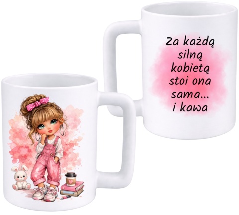 Kubek 400ml DUŻY z nadrukiem prezent Dzień Kobiet urodziny dla Dziewczyny