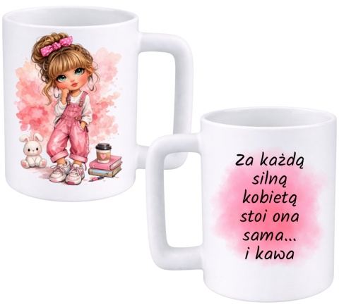 Kubek 400ml DUŻY z nadrukiem prezent Dzień Kobiet urodziny dla Dziewczyny