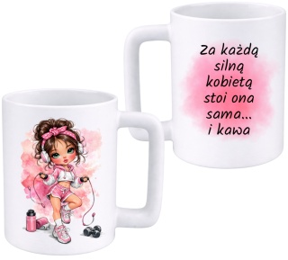 Kubek 400ml DUŻY z nadrukiem prezent Dzień Kobiet urodziny dla Dziewczyny