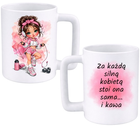 Kubek 400ml DUŻY z nadrukiem prezent Dzień Kobiet urodziny dla Dziewczyny