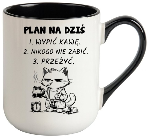 Kubek śmieszny nadruk PLAN NA DZIŚ prezent na urodziny inne okazje