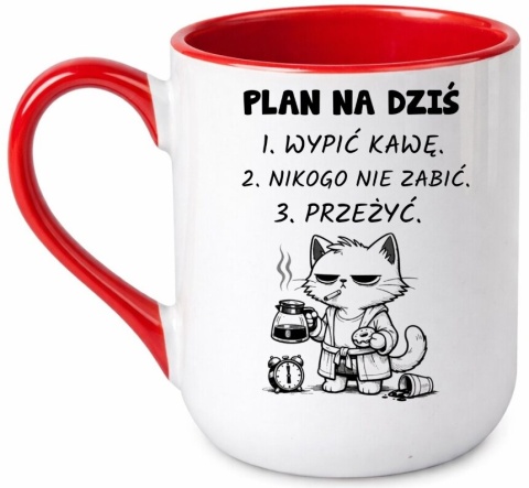 Kubek z nadrukiem PLAN NA DZIŚ prezent Dzień Kobiet urodziny dla Dziewczyny