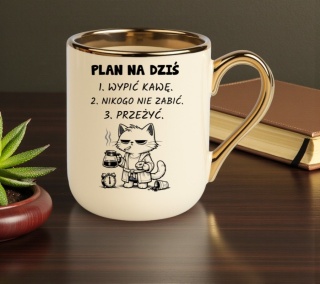 Kubek z nadrukiem PLAN NA DZIŚ prezent Dzień Kobiet urodziny dla Dziewczyny