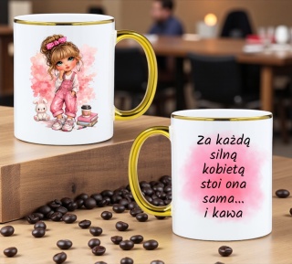 Kubek z nadrukiem prezent Dzień Kobiet urodziny dla Dziewczyny Koleżanki