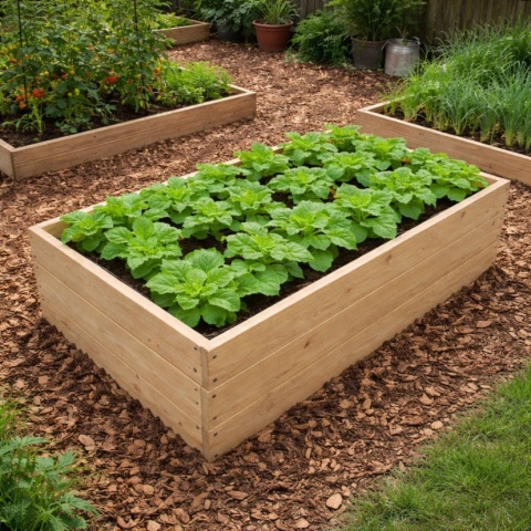 Warzywniak drewniany Zielnik Skrzynia na warzywa Inspekt Grządka 120x80x27