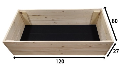 Warzywniak drewniany Zielnik Skrzynia na warzywa Inspekt Grządka 120x80x27