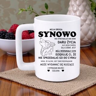 Kubek 400ml DUŻY z nadrukiem Synowa śmieszny prezent dla Synowej