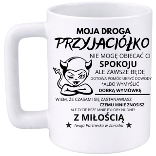Kubek 400ml DUŻY z nadrukiem prezent Dzień Kobiet urodziny dla Przyjaciółki