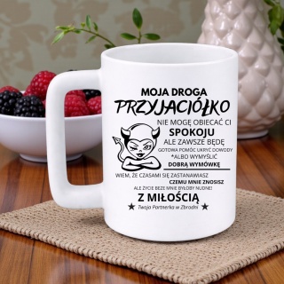 Kubek 400ml DUŻY z nadrukiem prezent Dzień Kobiet urodziny dla Przyjaciółki