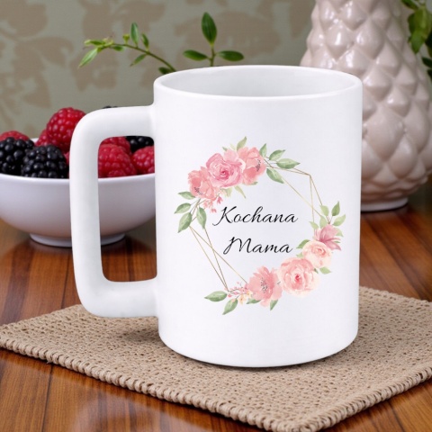 Kubek 400ml DUŻY z nadrukiem prezent Dzień Matki Mama urodziny
