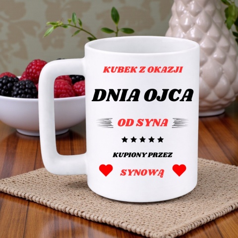 Kubek 400ml DUŻY z nadrukiem prezent Dzień Ojca urodziny dla Taty
