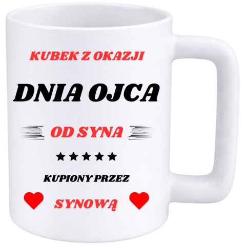 Kubek 400ml DUŻY z nadrukiem prezent Dzień Ojca urodziny dla Taty