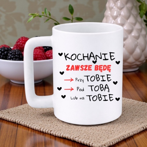 Kubek 400ml DUŻY z nadrukiem prezent Walentynki dla Dziewczyny Żony
