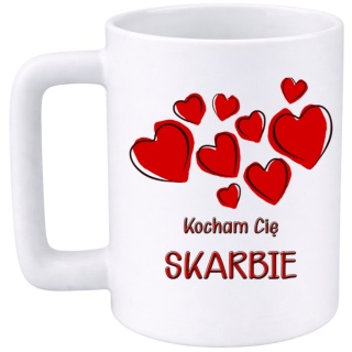 Kubek 400ml DUŻY z nadrukiem prezent Walentynki dla Dziewczyny Żony
