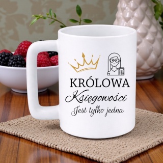 Kubek 400ml DUŻY z nadrukiem prezent dla Księgowej Królowa księgowości