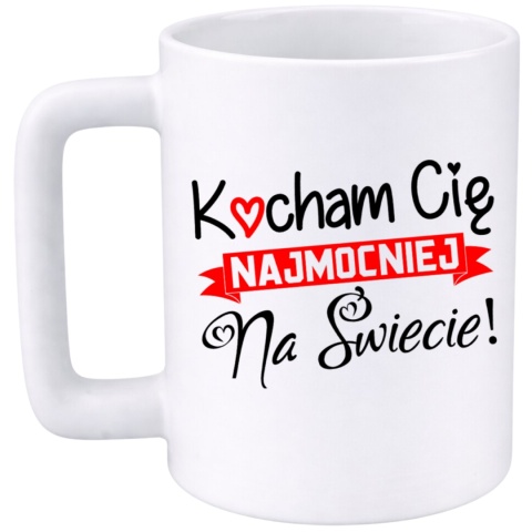 Kubek 400ml DUŻY z nadrukiem prezent na Walentynki dla Dziewczyny Chłopaka